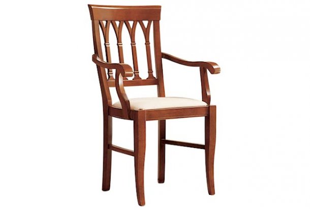 стул с подлокотниками с мягким сиденьем 626/G 